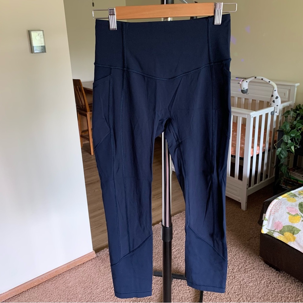 Lululemon All The Right Places Crop Leggings 23” Navy Blue 6
